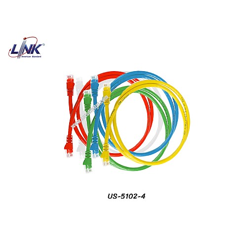 LINK | สายแลน CAT6 UTP สีฟ้า รุ่น US-5102-4 (2M)