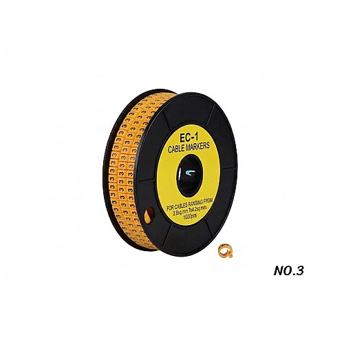 Cable Marker EC-1 (NO.3) ตัวมาร์คสายไฟ สายแลน