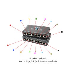 Gigabit Media Converter IN8 OUT8 VLAN Point To Point