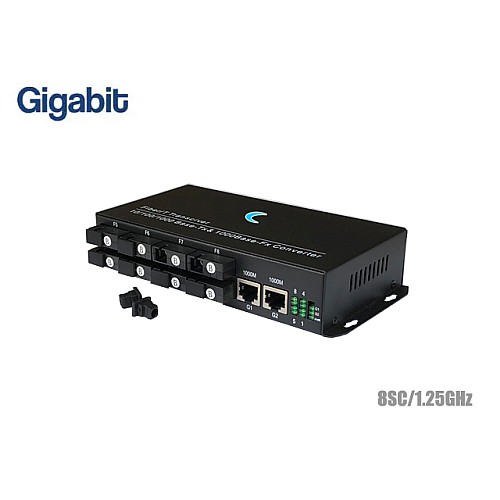 Fiber Switch SC (B) 8 Port BIDI SM 3KM 1.25G + 2GE Uplink
