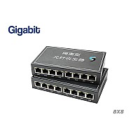Gigabit Media Converter Point To Point 8X8 Vlan