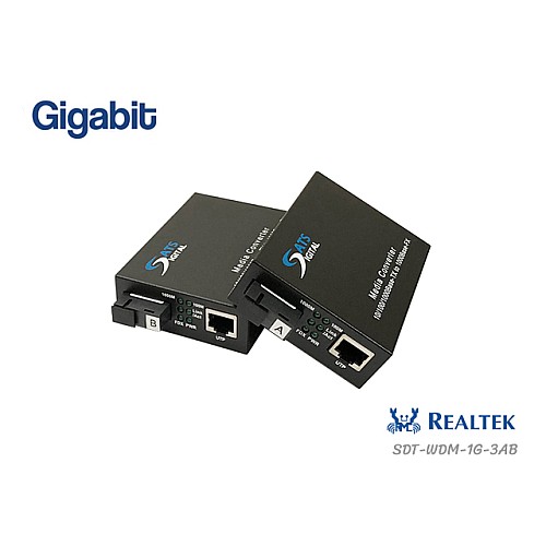 Gigabit Media Converter SDT WDM 3km