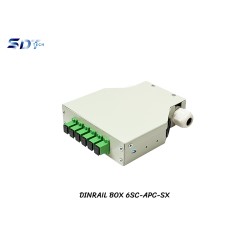 DIN Rail Terminal Box SC/APC Indoor 6 Core