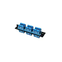 SNAP-IN Adapter Plate Steel 6SC Blue SM Duplex
