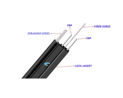 สายไฟเบอร์ออฟติก 2 Core SM เข้าหัว SC/UPC ยาว 300 เมตร