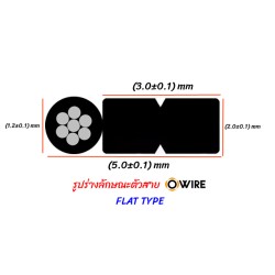 สายไฟเบอร์ออฟติก SM 4 Core FRP, LSZH Flat Type (400M)