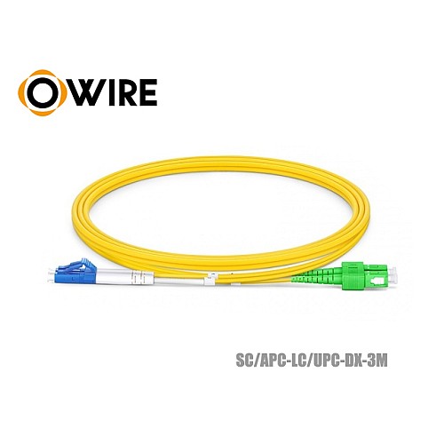 Owire Patch Cord Fiber SM SC/APC-LC/UPC Duplex (3M)