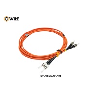 Patch Cord ST-ST MM OM2 Duplex ยาว 3 เมตร Patch Cord ST-ST MM OM2 Duplex ยาว 3 เมตร
