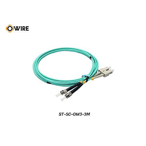 Patch Cord ST-SC MM OM3 Duplex ยาว 3 เมตร