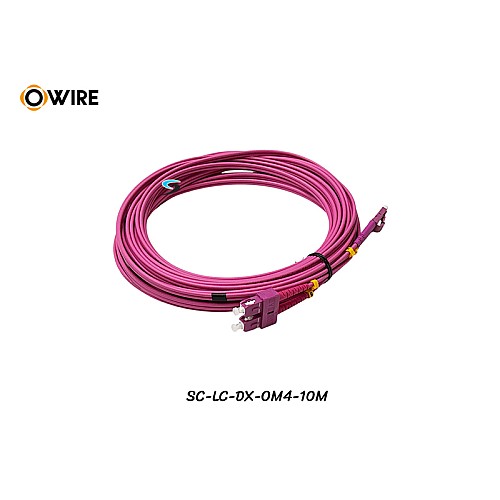 Patch Cord SC-LC MM OM4 Duplex ยาว 10 เมตร