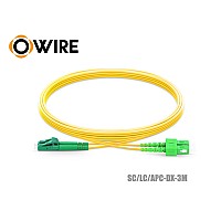 PATCH CORD SM OWIRE SC-LC/APC DX (3M)