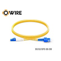 PATCH CORD SM OWIRE SC/UPC-LC/UPC DX (3M)