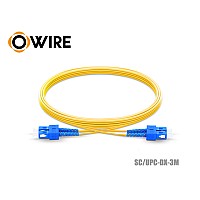 PATCH CORD SM OWIRE SC/UPC DX (3M)