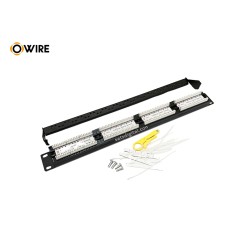 OWIRE Patch Panel CAT6 24 Port 1U