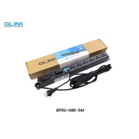GLINK ปลั๊กไฟ 6 ช่อง สำหรับตู้แร็ค รุ่น GPDU-08K-5M GLINK ปลั๊กไฟ 6 ช่อง สำหรับตู้แร็ค รุ่น GPDU-08K-5M