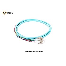 Pigtail 12 Core LC/UPC MM OM3 0.9mm ยาว 1.5 เมตร