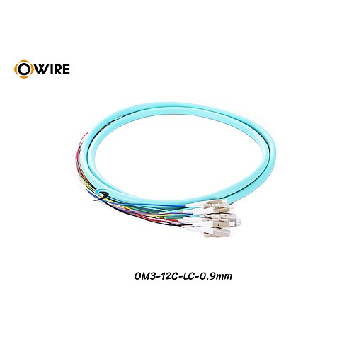Pigtail 12 Core LC/UPC MM OM3 0.9mm ยาว 1.5 เมตร