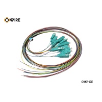 Pigtail 12 Core SC/UPC MM OM3 0.9mm ยาว 1.5 เมตร Pigtail 12 Core SC/UPC MM OM3 0.9mm ยาว 1.5 เมตร
