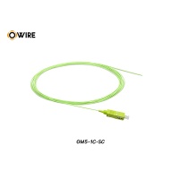Pigtail 1 Core SC MM OM5 0.9mm ยาว 1.5 เมตร Pigtail 1 Core SC MM OM5 0.9mm ยาว 1.5 เมตร