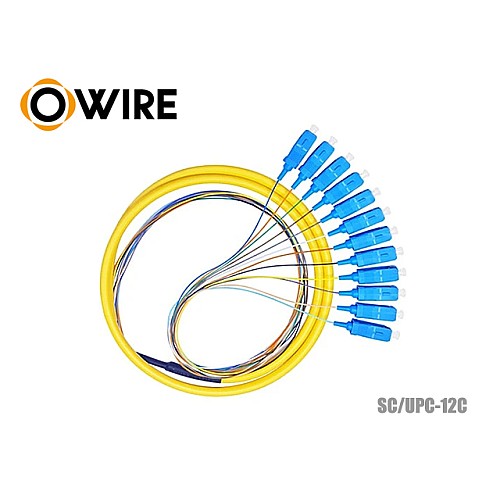 Owire Pigtail Fiber SM SC/UPC 0.9mm 12 Core (1.5M)