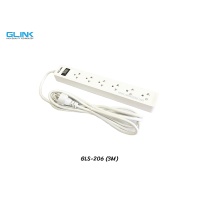 ปลั๊กไฟ 6 ช่อง GLINK รุ่น GLS-206 สายไฟ 3 เมตร ปลั๊กไฟ 6 ช่อง GLINK รุ่น GLS-206 สายไฟ 3 เมตร