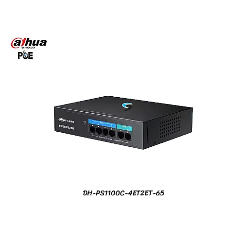 Dahua 10/100 PoE Switch 4 Port + 2ET