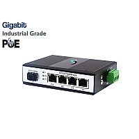 Gigabit IND POE Switch 4 POE + 1SFP