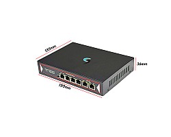 Gigabit PoE Switch 4 Port + 2 LAN GE Uplink