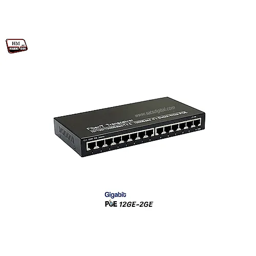 Gigabit PoE Switch 12 Port + 2GE