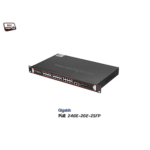 Gigabit PoE Switch 24 Port + 2GE + 2SFP Port (Rack)