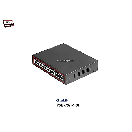 Gigabit PoE Switch 8 Port + 2GE