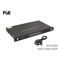 10/100M PoE Switch 16 Port + 2GE + 1SFP
