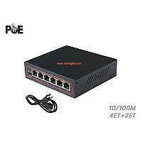 10/100M POE Switch 4 POE + 2 LAN/100