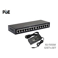 10/100M PoE Switch 12 Port + 2ET