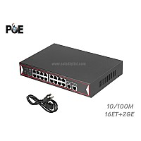 10/100M PoE Switch 16 Port + 2GE (Small)
