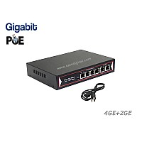 Gigabit POE Switch 4 POE Vlan + 2 LAN/1000