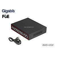 Gigabit PoE Switch 8 Port + 2GE