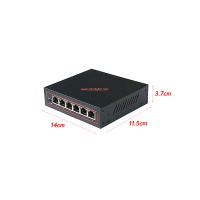 PoE Switch 4 Port 10/100 + 2 LAN FE Uplink