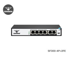 Commando PoE Switch 8 Port 10/100 + 2 LAN FE Uplink