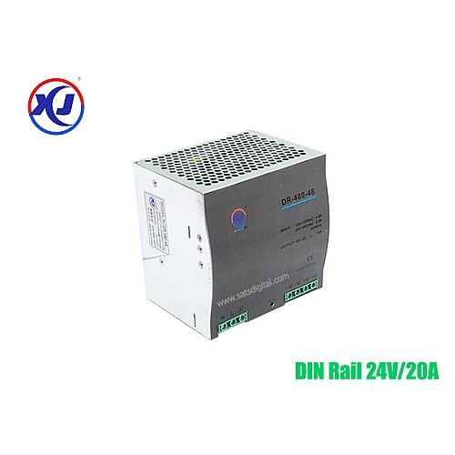 Dinrail Industrial Power Supply 24V/20A (480W)