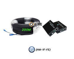 สายไฟเบอร์ออฟติก 1 Core 200 เมตร + Media BIDI 10/100