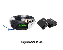สายไฟเบอร์ออฟติก 1 Core 200 เมตร + Media BIDI 1G