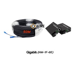 สายไฟเบอร์ออฟติก 1 Core 50 เมตร + Media BIDI 1G