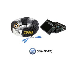 สายไฟเบอร์ออฟติก 2 Core 250 เมตร + Media DX 10/100