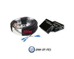 สายไฟเบอร์ออฟติก 2 Core 300 เมตร + Media DX 10/100