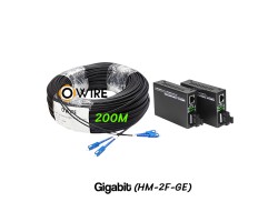 สายไฟเบอร์ออฟติก 2 Core 200 เมตร + Media DX 1G