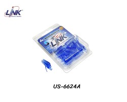 ยางครอบหัวแลน CAT6 สีฟ้าใส LINK รุ่น US-6624A (10 ชิ้น)