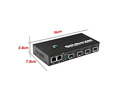 Gigabit Fiber SFP Switch 4 Port + 2GE