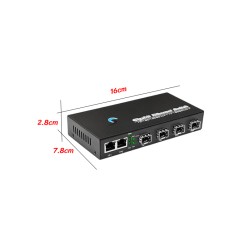 Gigabit Fiber SFP Switch 4 Port + 2GE