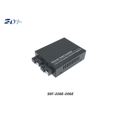 Gigabit Media Converter Bidi (1A+1B) + 2RJ45 SM 20KM